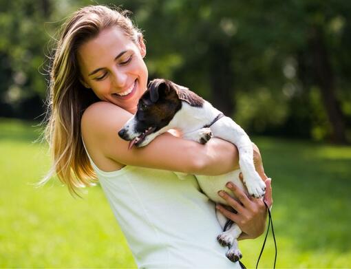 Woman and Dog